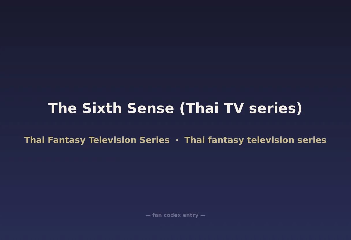 The Sixth Sense (Thai TV series)